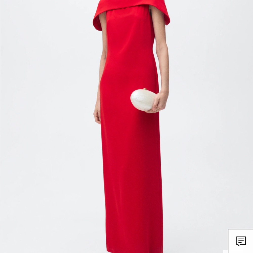 MANGO Straight dress with cape collar